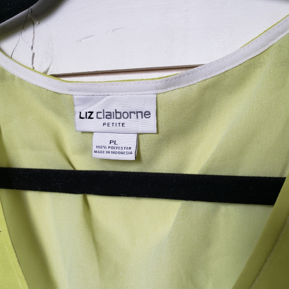 3/$20 Liz Claiborne sheer ombre womens flowy sleeveless tank top Petite, sz L - Picture 5 of 10